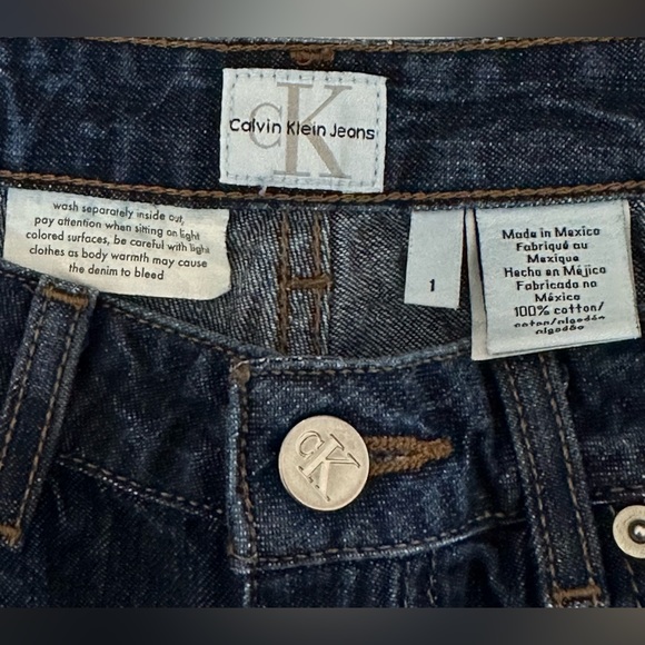 Vintage Y2K Calvin Klein Mid-Rise Flare Double Stone Wash Jeans Size 1 - Picture 12 of 12
